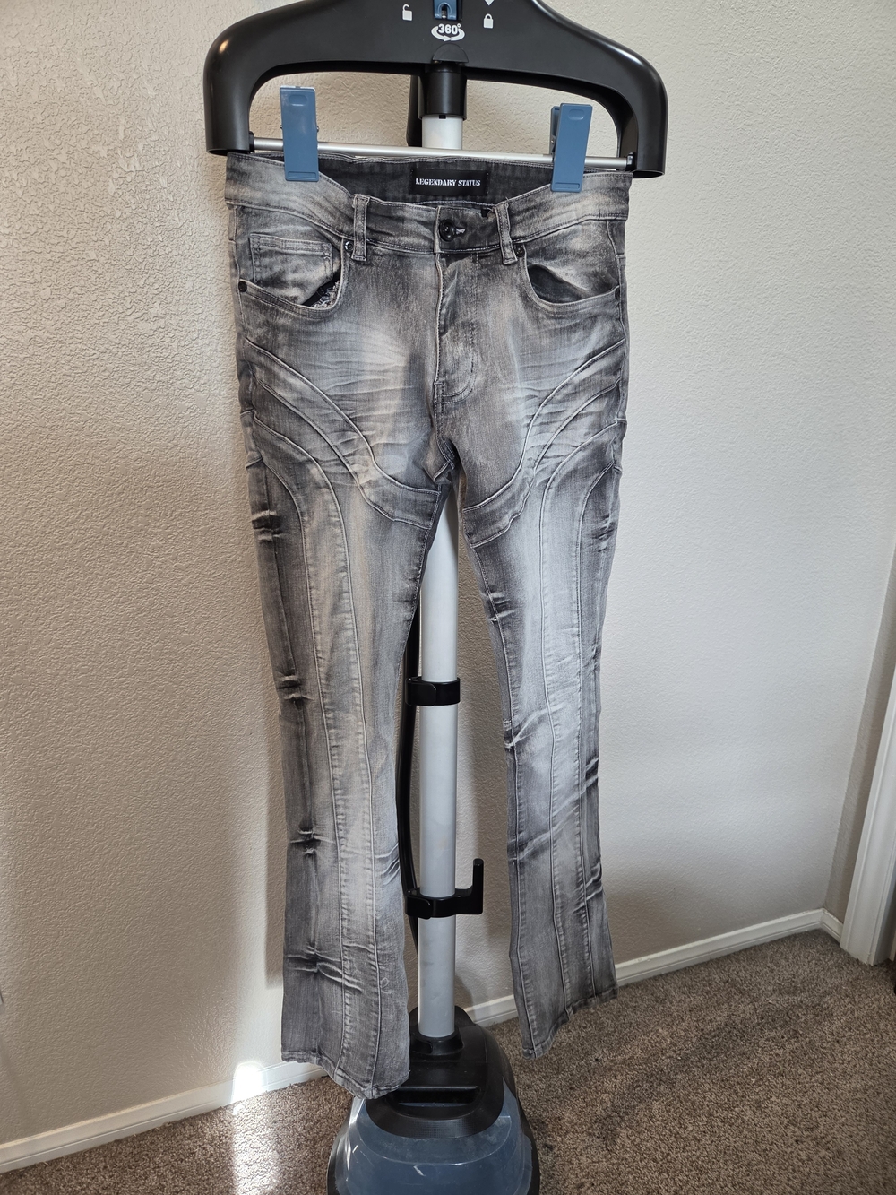 Legendary Status Men's Distressed Stacked Jeans